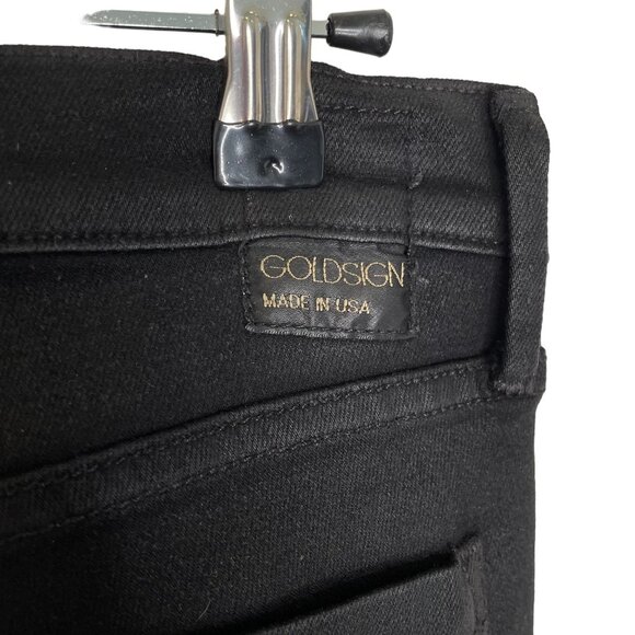 Goldsign Black Misfit Coated Denim Stretch Straight Leg Jeans, 0 - Picture 6 of 10